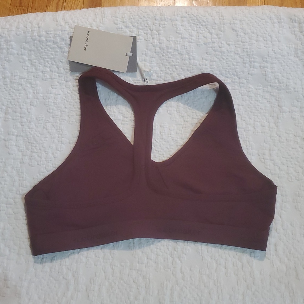 ICEBREAKER SPRITE RACERBACK BRA IN REDWOOD /SIZE:XL - Picture 4 of 7